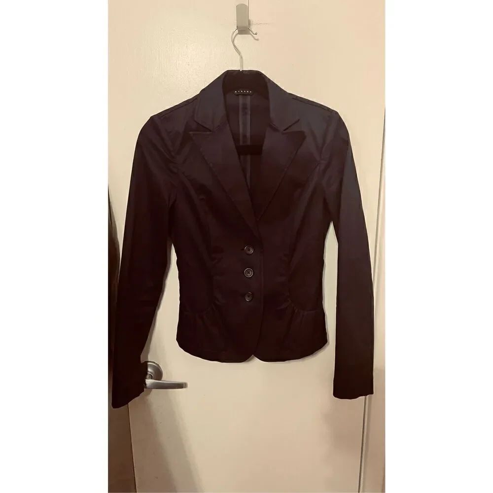 Sisley Navy Blue Blazer Jacket Womens Size M